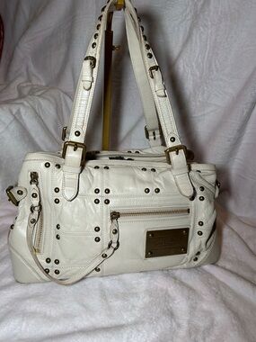 394. Louis Vuitton Lambskin Ivory Riveting Bag, limited edition with COA